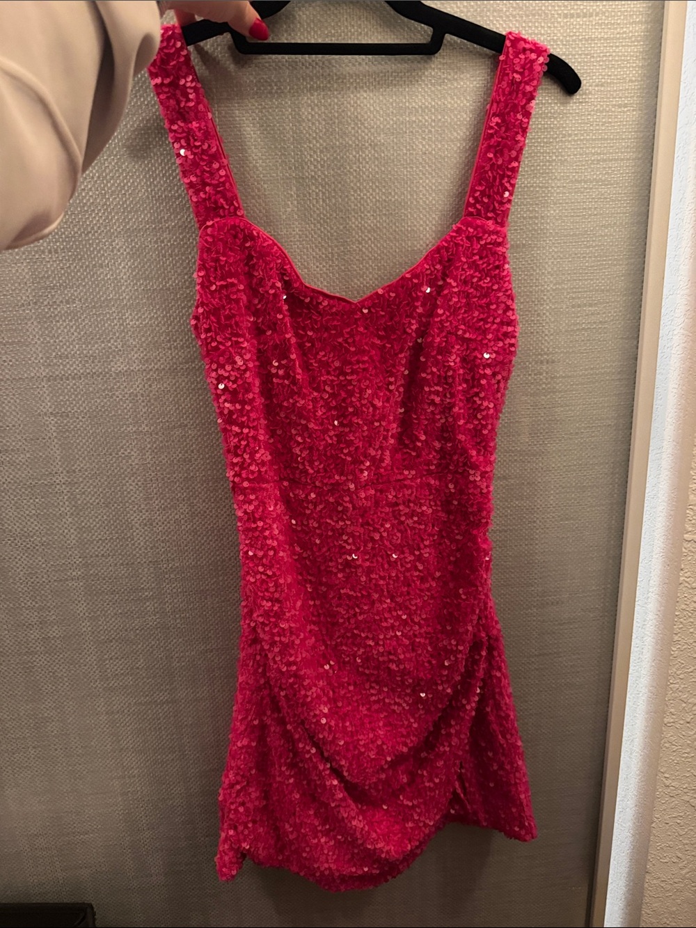 Princess Polly Hot Pink Sequin Mini Dress